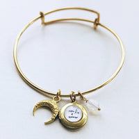 Load image into Gallery viewer, "Now, I'm a Warrior" Locket Bangle - Cancer Can Be Beaten
