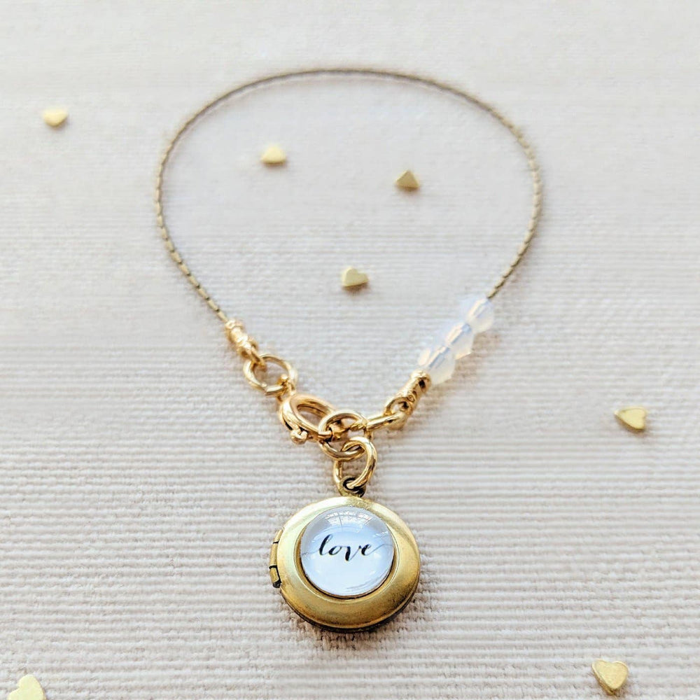 "Just Love" Locket Bracelet - Cancer Can Be Beaten