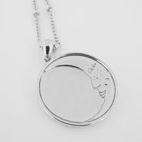 Load image into Gallery viewer, Moon Face Pendant Necklace - Cancer Can Be Beaten
