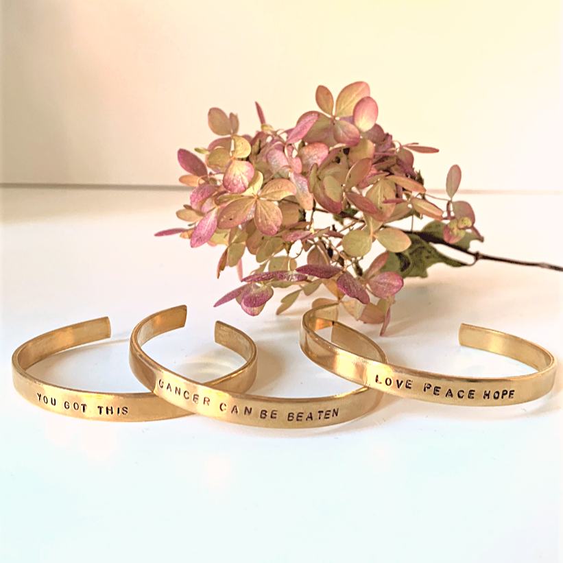 Bracelets - Stamped Brass Cuff