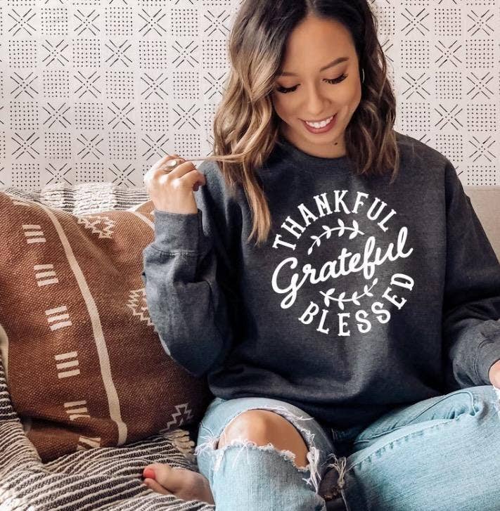 Shirts & Tops - Thankful Grateful Blessed Sweatshirt